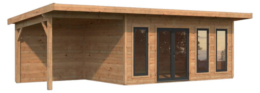 STUGA PALMAKO AURELIA BRUN IMPREGNERAD 15,2+7,9M²