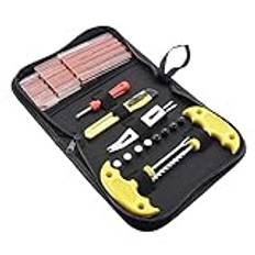 Däckreparationssats | Heavy Duty Flat Tire Repair Kit | Bildäckssats för bil, motorcykel, cykel, elfordon, reparationssats för motorcykeldäck Bexdug