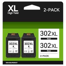 302 Druckerpatronen Schwarz, 302 XL Ersatz für HP 302 Druckerpatronen, 302 Schwarz für HP OfficeJet 5230 3831 5220 3833 3830 5232 DeskJet 3630 3636 3639 Envy 4520 4527 4525 4524 (2 Schwarz)