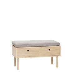 HÜBSCH Hide Bænk |Beige |One Size