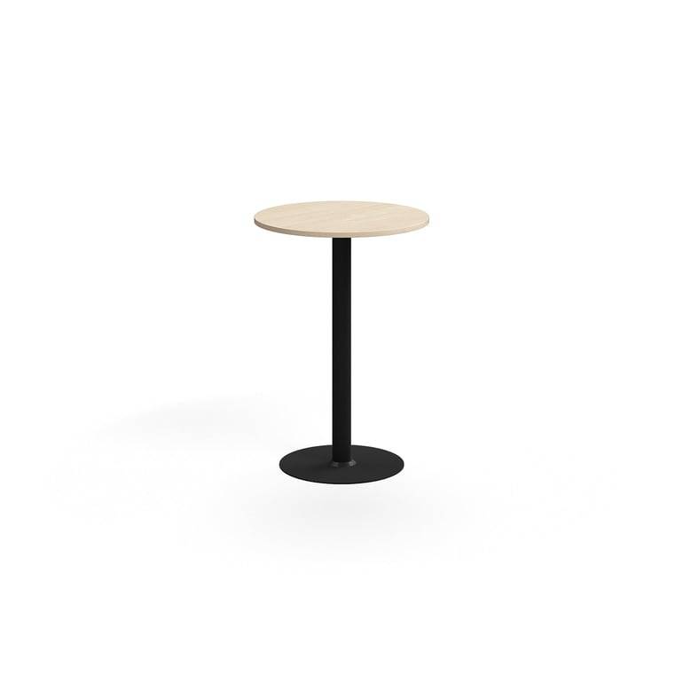 Barbord ALVA, Ø700x1000 mm, högtryckslaminat, svart/björk