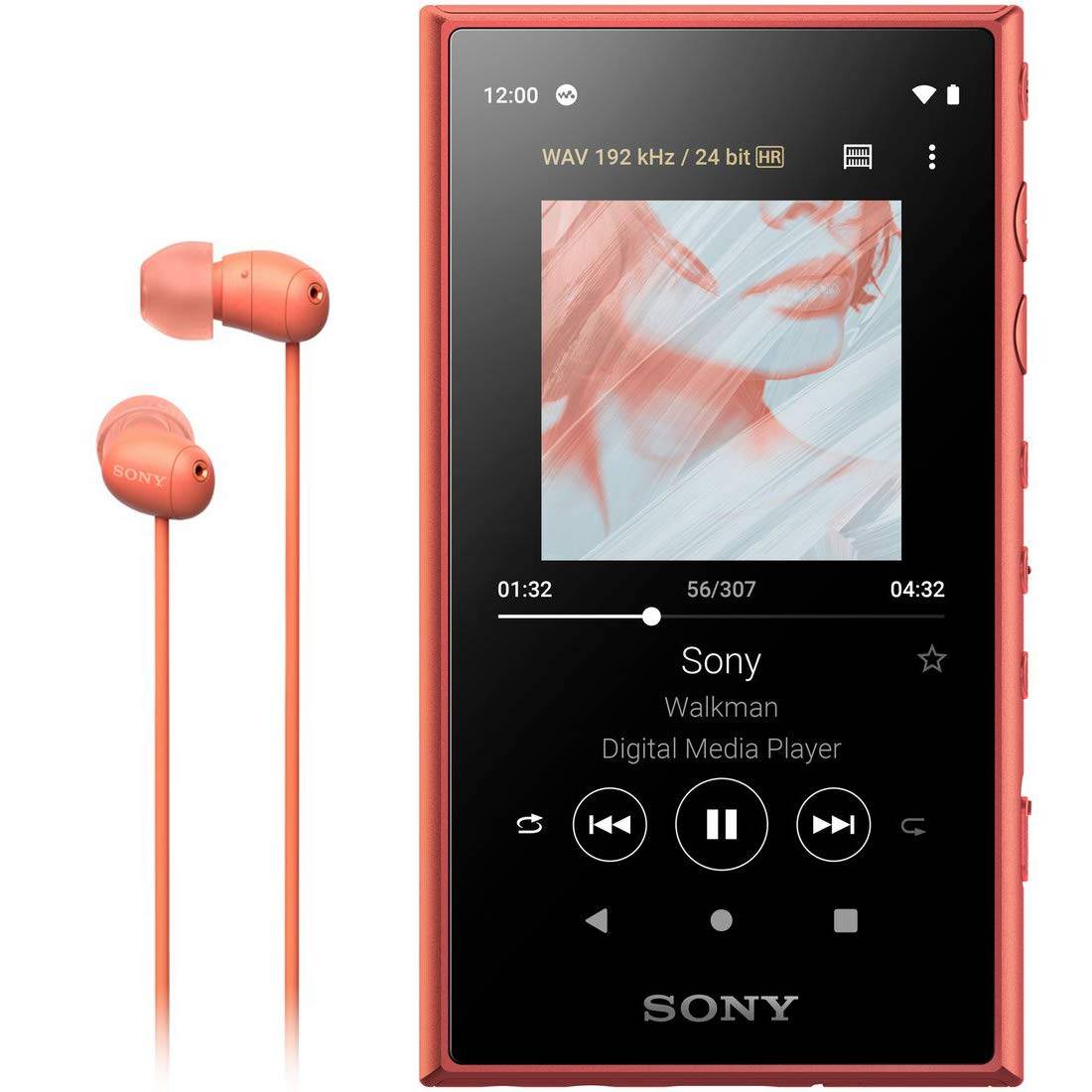 Sony Walkman 16GB A-serien Ljud MP3-spelare Bluetooth Android microSD-kompatibel Pekskärm Upp till 26 timmars kontinuerlig uppspelning 360 Reality Aud