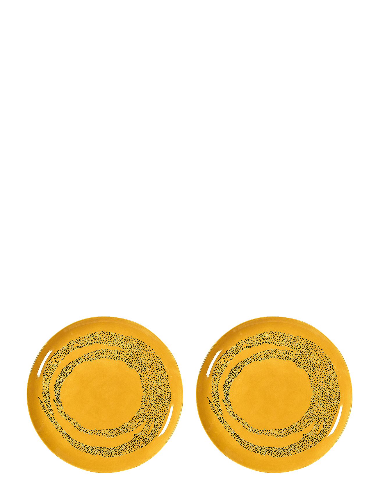 SERAX Plate L Yellow-Dots Black Feast By Ottolenghi Set/2 | Yellow | Ø 26.5 cm