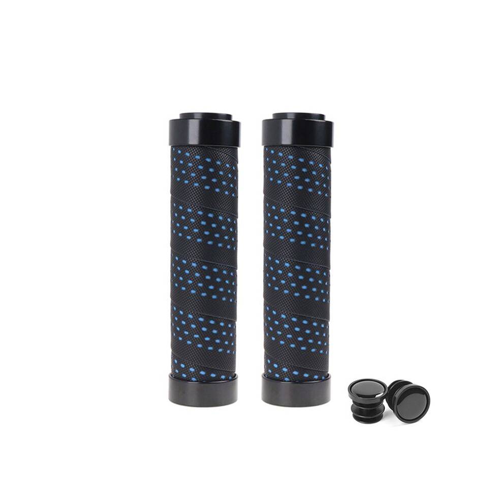 Bike Handle Grips Mountain Bike Grips Lock , Anti-Slip Shock Absorbing Bike Handlebar Grips for 22.2mm, B