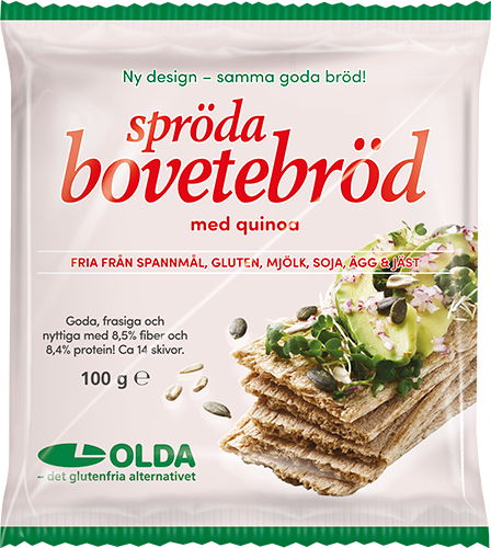Spröda Bovetebröd med Quinoa Olda 100g