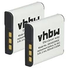 vhbw 2 x batteri ersätter Sony NP-FG1, NP-BG1 för kamera (950mAh, 3,6 V, Li-Ion)