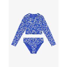 Shadow Floral - Short Sleeves Two-Piece Rashguard Set for Girls 6 - 16