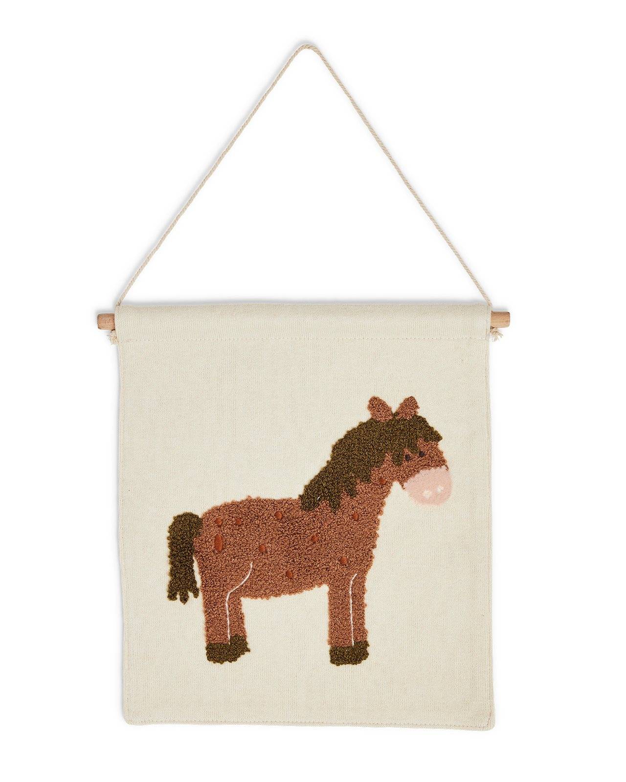 Smallstuff - Wall deco, horse - Natural - 37x33 cm