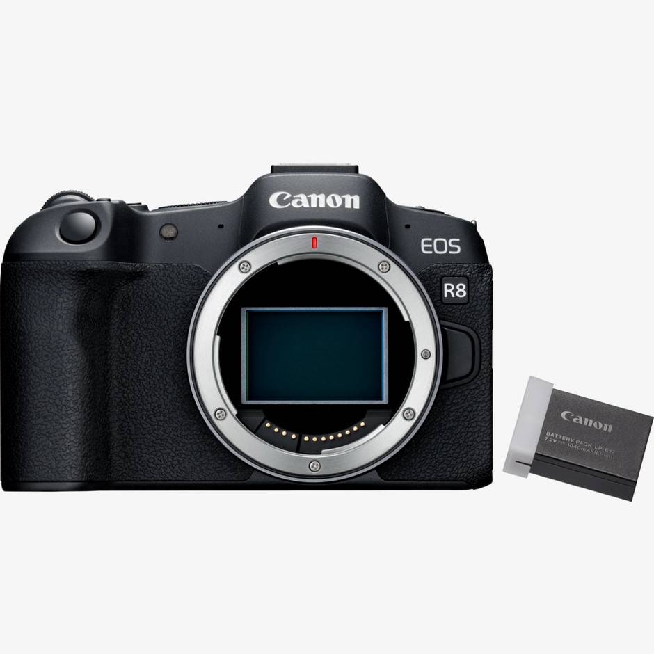 Canon EOS R8 spejlløst kamera + reservebatteri