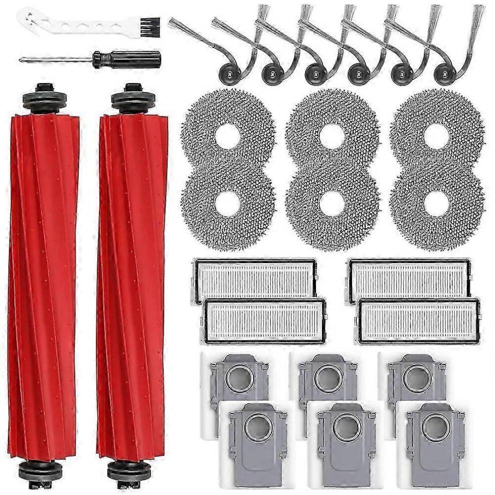 Replacement Parts for Roborock QV 35A/QV 35S Robot Vacuum Cleaner Main Side Brush HEPA Filter Mop Pads Dust Bags