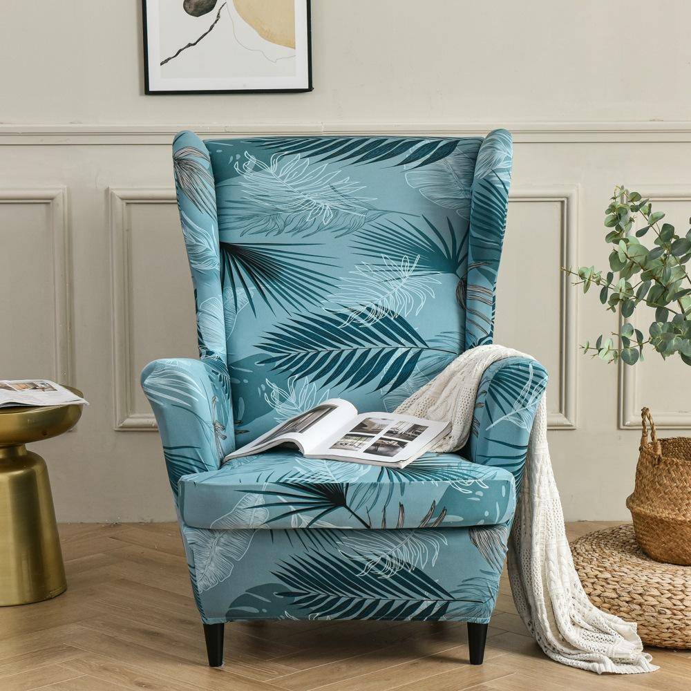 Elastisk Tiger Pall Cover Stol Cover Soff Cover All-inclusive Single Wingback sofföverdrag