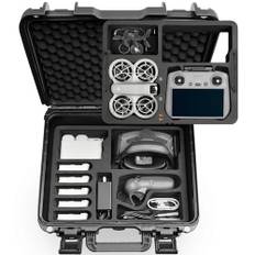LEKUFEE Wasserdichter Koffer für DJI Neo Drohne, Fly More Combo, RC 2, RC N3/N2, Goggles 3(Nicht für N3) / 2 / Integra, RC Motion 3/2 und Zubehör (Nur Koffer)
