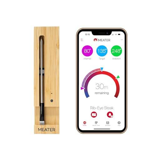 MEATER | 10 meter lång räckvidd smart trådlös köttermometer för ugnen grillen köket BBQ rökeri rotisserie med Bluetooth och digital anslutning med WiFi