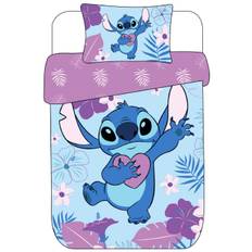 Stitch sengetøj - 140x200 cm - Fra Lilo og Stitch - Vendbart design - 100% bomulds sengesæt