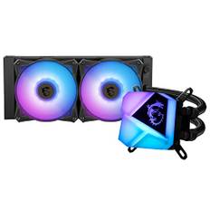 MSI MAG CORELIQUID C240 AIO CPU Wasserkühlung, spektakulärer ARGB-Blockkopf, integrierte Kühlerpumpe, Split-Flow Wasserkühlung, verdampfungssichere Schläuche, AMD & Intel kompatibel, 5 Volt