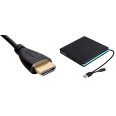 HDMI 1.4 Kabel 1 meter - Understøtter Full HD & 3D & USB-C/USB-A Ekstern DVD Drev