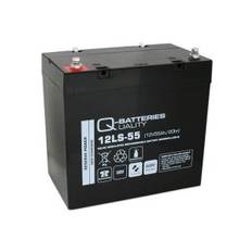 Q-Batteries 12LS-55 / 12V - 55Ah 10-års AGM batteri