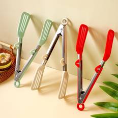 Food Tong Stainless Steel Kitchen Tongs Silicone Non-Slip Cooking Clip Clamp BBQ Salad Tools Grill Kitchen Accessories vit