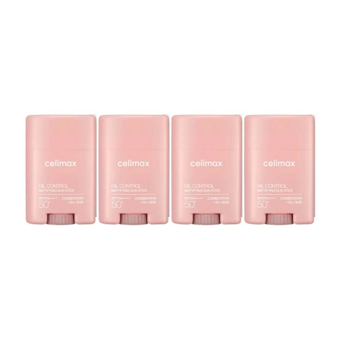 CELIMAX - Oil Control Mattifying Sun Stick SPF50+ PA++++ - 19g (4ea) Set - black