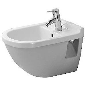Duravit Starck 3 væghængt bidet med hanehul og WonderGliss