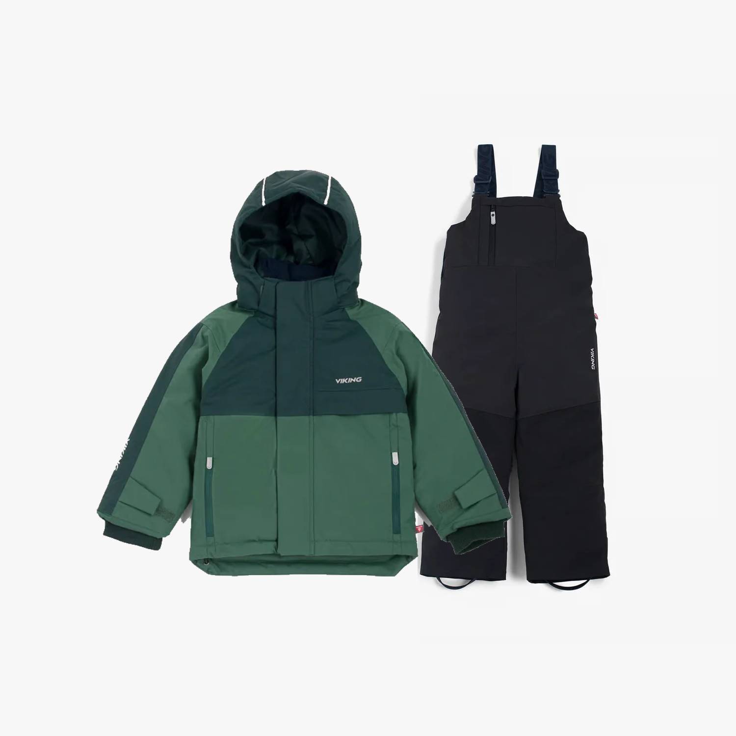 Viking Play Winter Thermal Skisæt Børn - Dark Green / Black - 134 cm / 9 år / 116 cm / 6 år