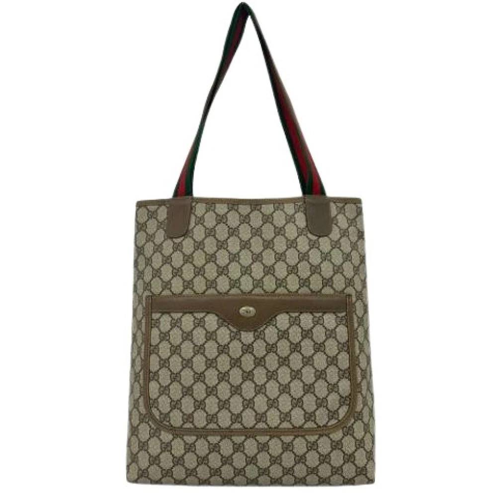 Gucci Vintage Pre-owned Vintage Tote Bag - Vintage - Dame - Brun - ONE SIZE - Læder