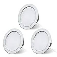 URing LED-spotlight 12 V, infälld LED-spotlight 12 V dimbar 3,5 W 3 000 K varmvit 300 lm extra platt, infälld LED-taklampa lampor för möbler husbil husvagn båt vardagsrum, set om 3