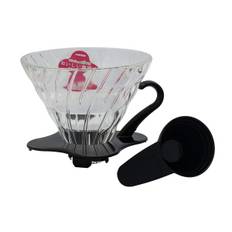 Hario V60 02 dripper i glas med sort hank