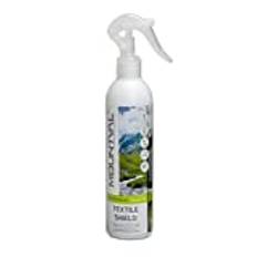 Mountval Textil Shield, Spray-On Waterproofer för Vått Väder och Vandringskläder, Behaglig Lukt, Fungerar med Gore-Tex, Lösningsmedelsfri, 300 ml