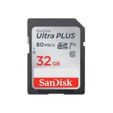 SanDisk 32GB SDHC Ultra Plus 80MB/s geheugenkaart