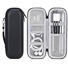 Lacdo Apple Pencil Fall för Apple Pencil Pro, Apple Pencil (USB-C), Apple Pencil 2nd/1st, Samsung Stylus Pen, Surface Pen, iPad Pen Pencil Accessories Hörlur Hard EVA Skyddsväska Case Bag, Svart
