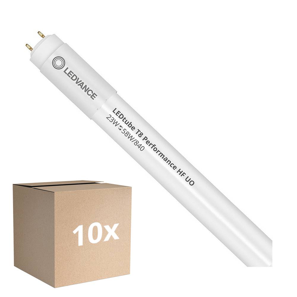 Multipack 10x Ledvance LED Lysrør T8 Performance (HF) Ultra Output 23W 3700lm - 840 kold hvid | 150cm - erstatter 58W