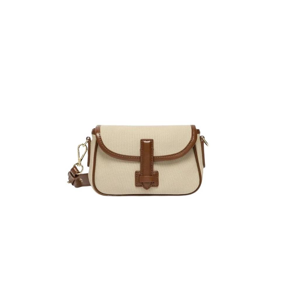 Weekend Max Mara Wkavik Micro Crossbody - Tasker - Dame - Beige - ONE SIZE - Bomuld