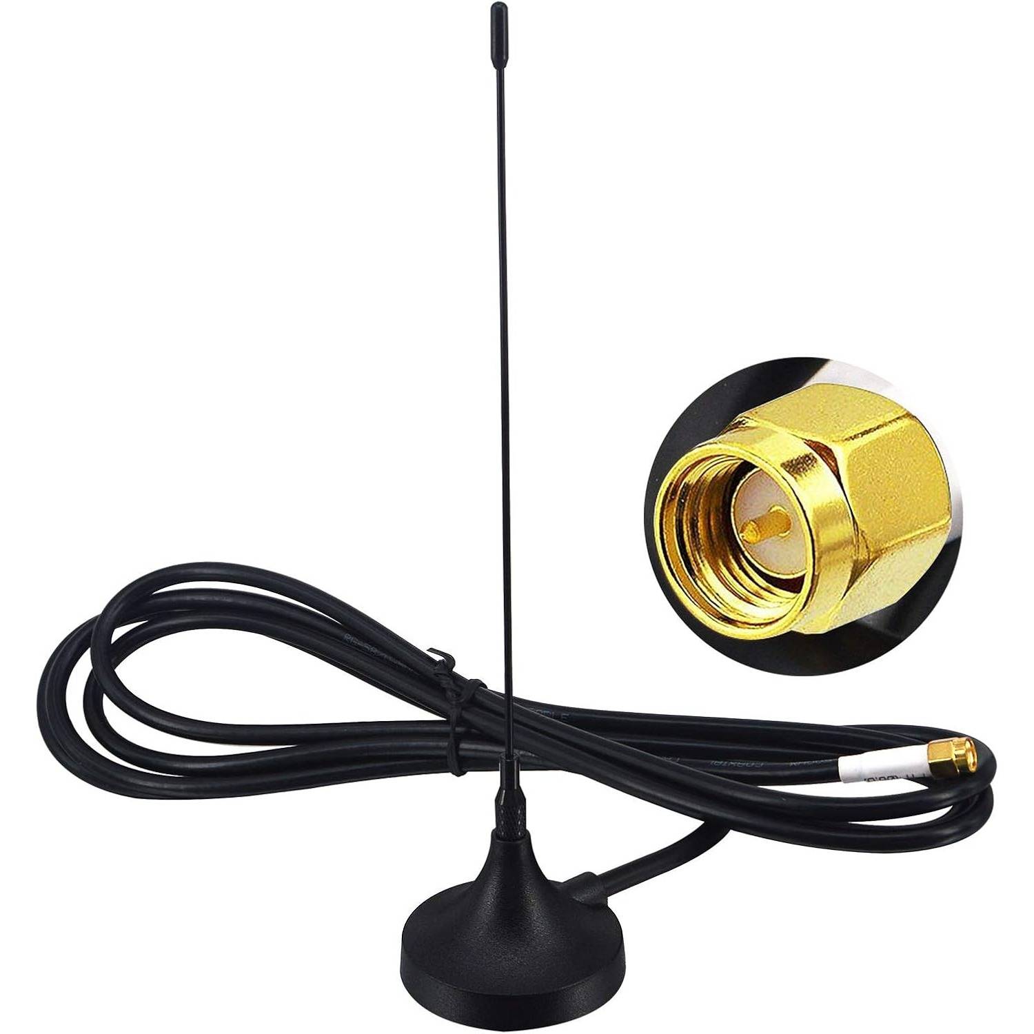 5dBi 433MHz Omnidirectional Small Suction Cup Antenna RG174 3M SMA Male Connector for Meter Reading and Data Transmission Module