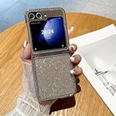 Lyxigt diamantfodral för Samsung Galaxy Z Flip 6 5 5G ZFlip6 Flip6 Flip5 Glitter Vikbar Stötsäker hårdplätering Plastskydd, guld25, för Samsung Z Flip 5