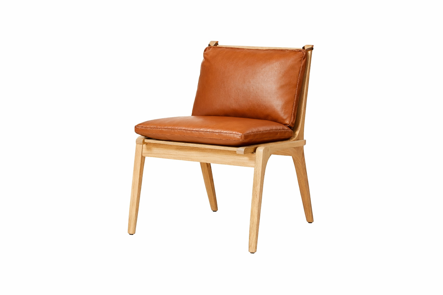 Rén spisebordsstol, eg, hynder m. cognac læder - Jacobsen Plus
