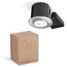 Nordtronic Quick Spot indbygningsspot 230V LED (rund) inkl. LED-pære (Nordtronic Long Life / CRI>90 FlickerFree / 5W / 360lm / 38° / 3000K / G / dæmpb