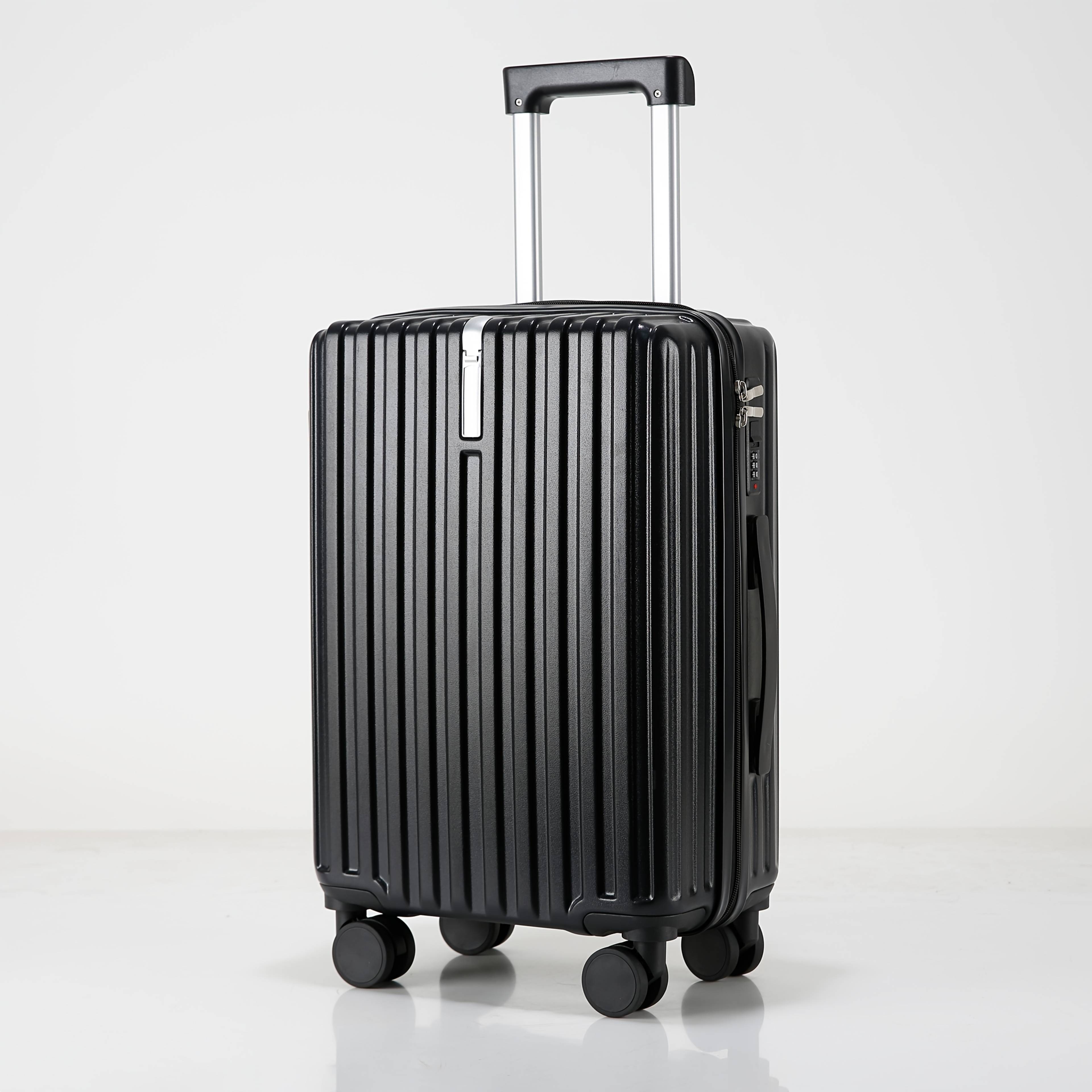 TEMU Macaron-colored Luggage With Cup Holder, Trolley Case With High Quality Zipper, Lightweight Carry-on Suitcase, Quiet Multi-directional Spinner Wheels, Combination Lock Suitcase With Hook