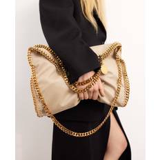 Stella McCartney - Falabella Fold-Over Tote Bag, Woman, Clotted Cream