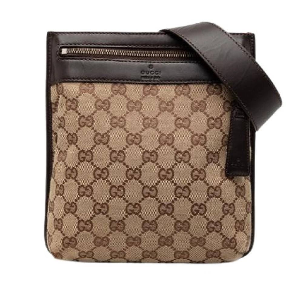 Gucci Vintage - Pre-owned Vintage Canvas Crossbody Bag Vintage - Dam - ONE Size - Läder