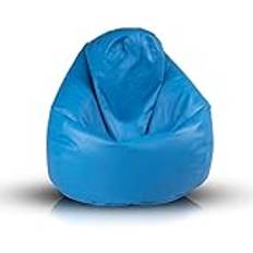 Ecopuf Fuzzy - Mjuk Faux Lädersäck - Inomhus - Rivsäker Fläckbeständig - Polystyren Vaddering - Dubbel Dragkedja Fåtölj