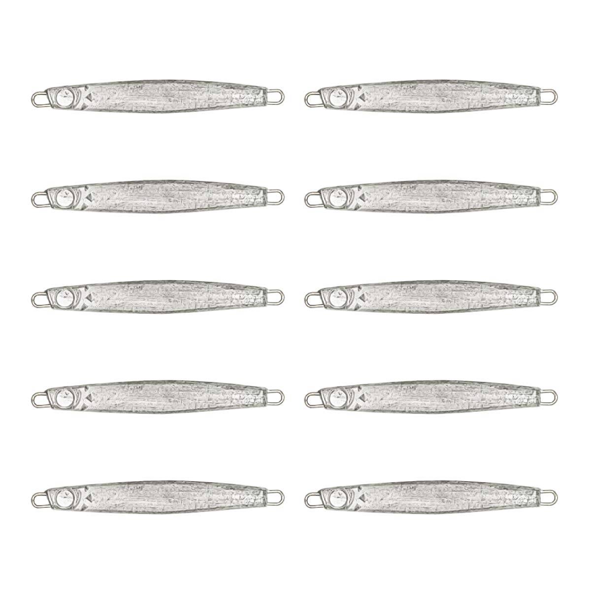 Olerud Fishing Tackle DIY Series Unpainted Metal Jig F (60g Pack of 10) qm100005d10