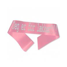Ordensbånd Jeg er for lækker!! Pink - Metallic Sølv Tryk - Omdrejningspunktet