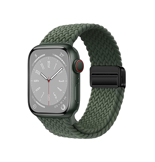 Apple Watch (38/40/SE/41/42mm) - Woven Magnetisk Flettet Rem - Grøn