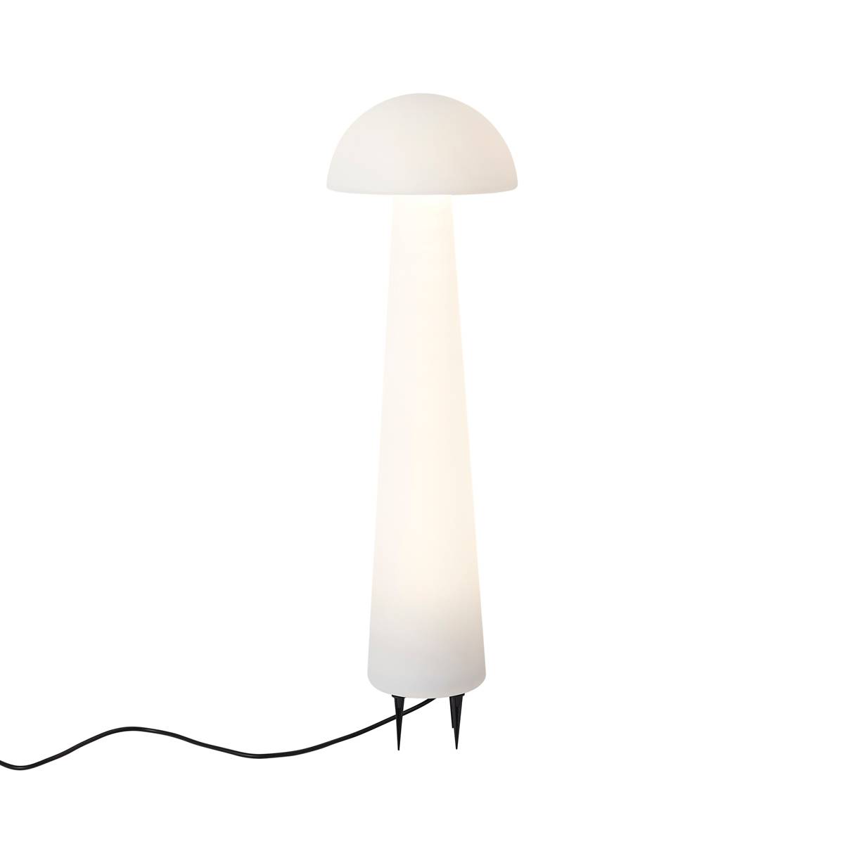 Udendørs standerlampe hvid 80 cm inkl. LED IP44 - Fungi