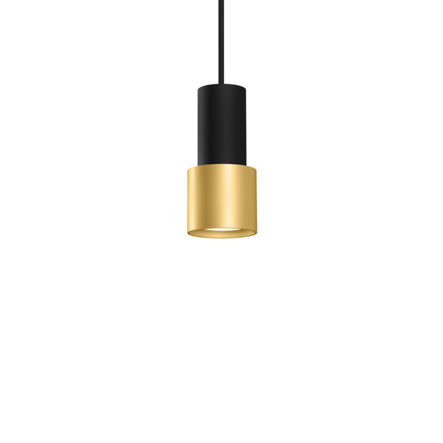 Odrey 1.1 pendel Wever & Ducré - Sort/guld / Loxone 7W 3000K CRI90 inkl. Loxone driver