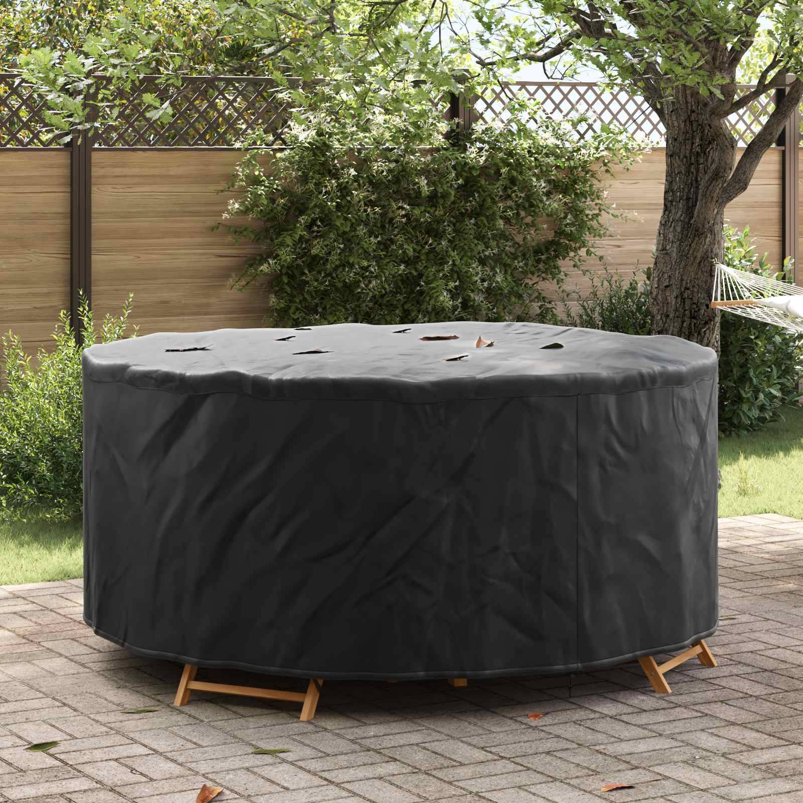 vidaXL Utemöbelsskydd Svart 200 x 200 x 85 cm 600D tyg