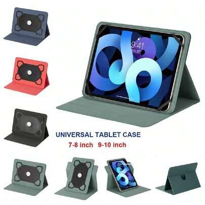Universellt surfplattefodral i läder för 7/8/9/10 tum, roterbart stativ med flera vinklar, stötsäkert och skyddande skal, professionell affärsgåva - Multifärgad (Samsung Galaxy Tab A8 LTE)