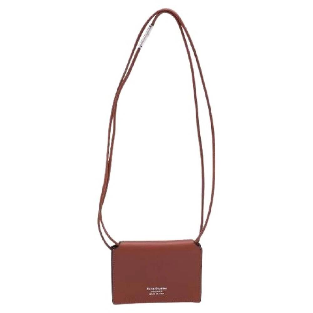Acne Studios Pre-owned Pre-owned Laeder skuldertasker - Vintage - Dame - Brun - ONE SIZE - Uld