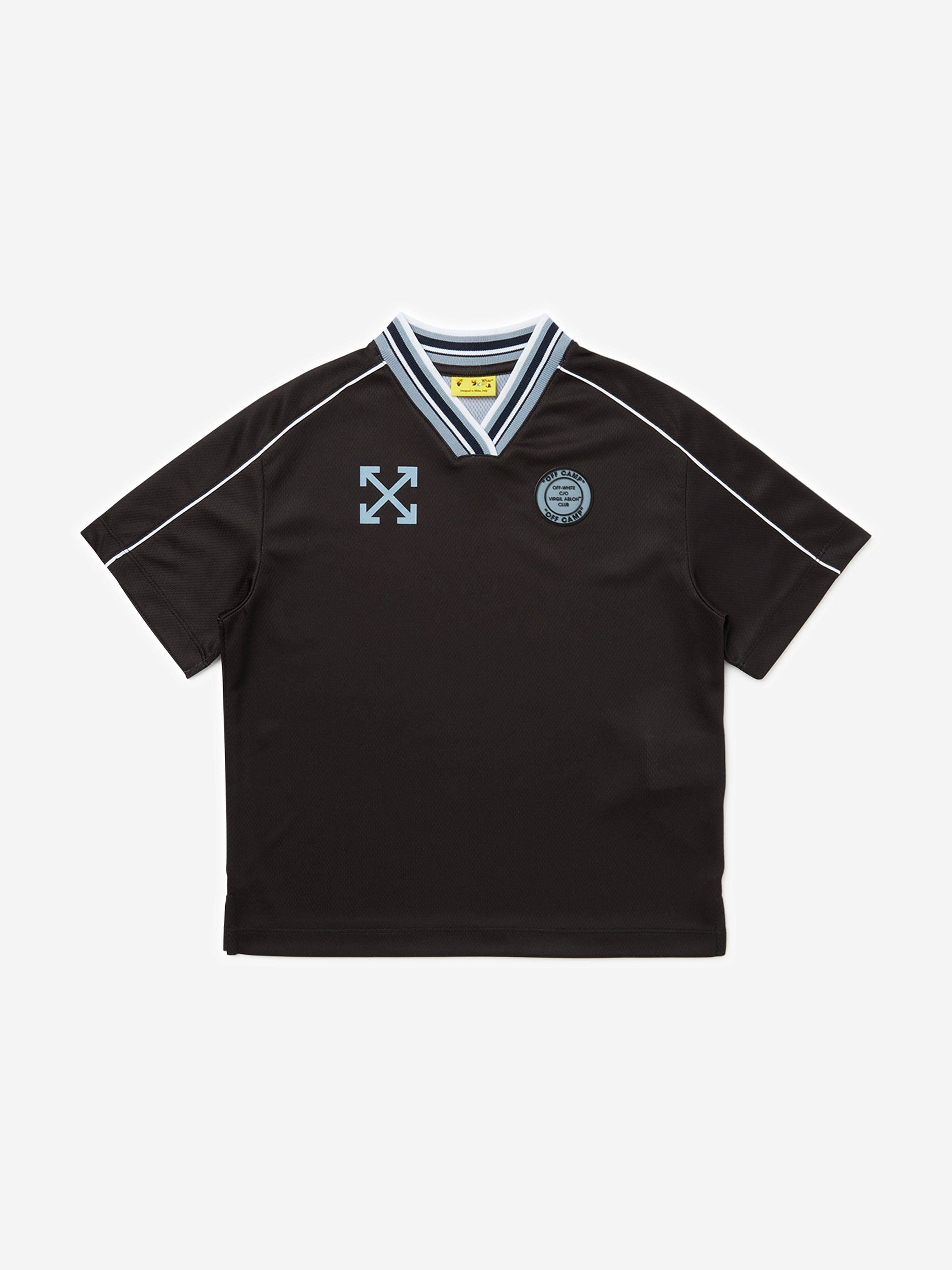 Off-White Boys Soccer Track T-Shirt in Black - Black / 12 Yrs (12 Yrs)